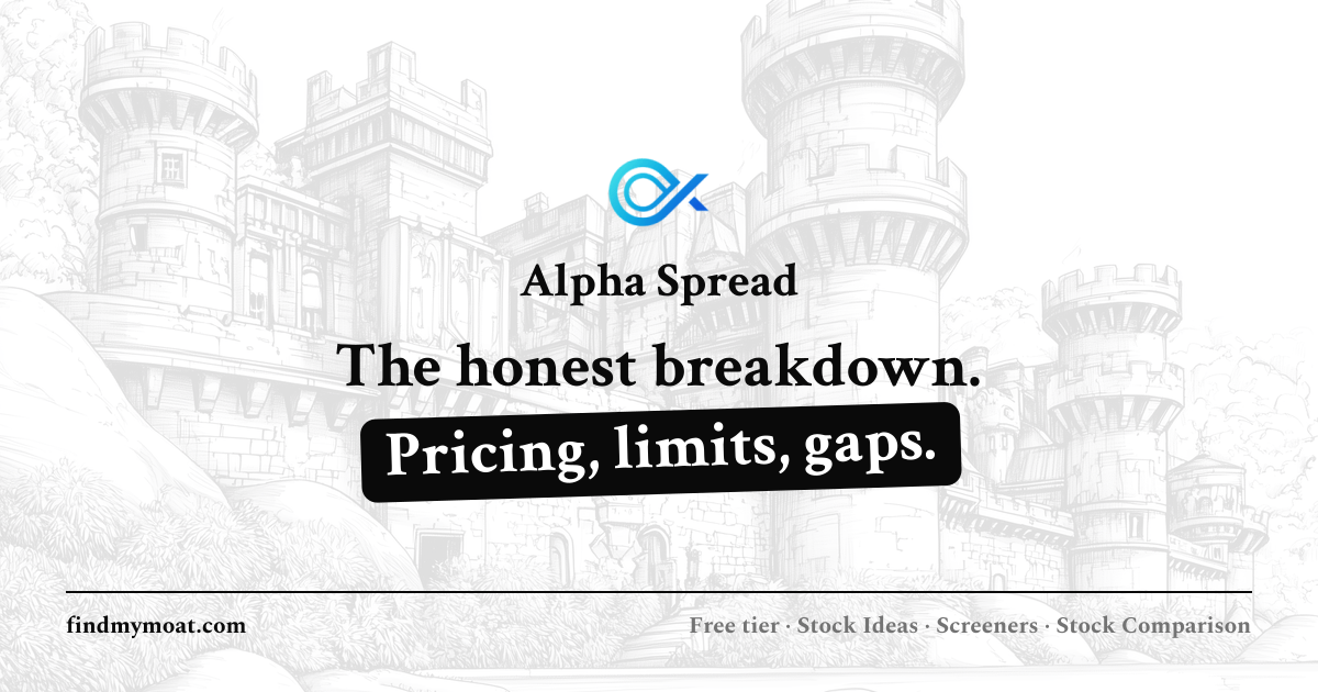 Alpha Spread Review, Pricing, and Features (2026) | Find My Moat