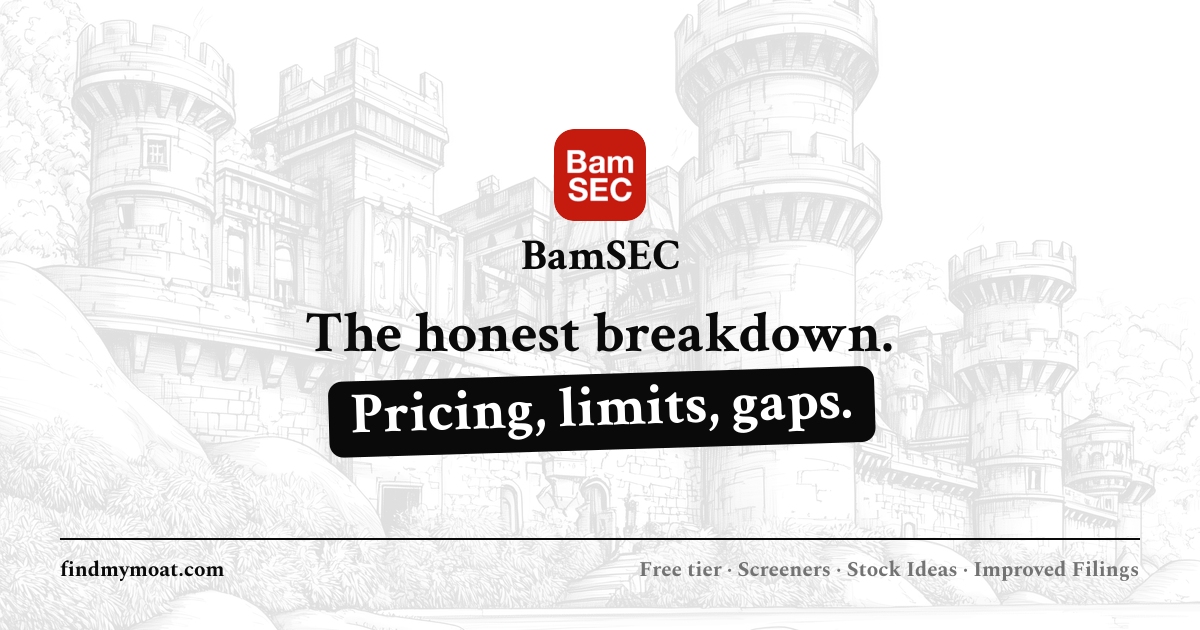 BamSEC Review, Pricing, and Features (2026) | Find My Moat