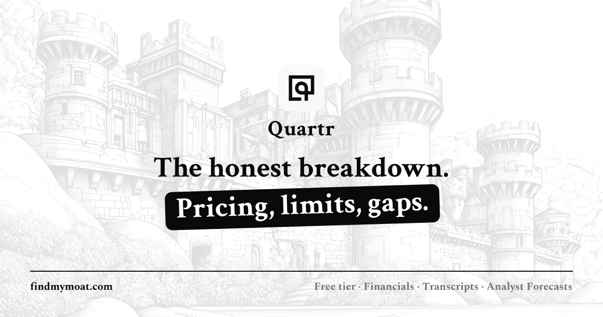 Quartr Review, Pricing, and Features (2026) | Find My Moat