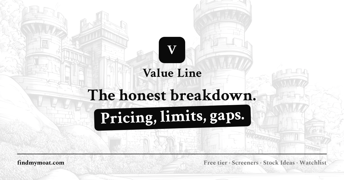 Value Line Review, Pricing, and Features (2026) | Find My Moat
